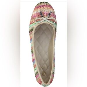 La Strada wool straw, ballet flats. Retro chic, trending, hippie ballerina, CUTE